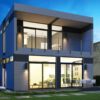 Exterior of 2-storey Prefab home with living room, kitchen, laundry, 3 bedrooms & 3 bathrooms 1779 sqft project LivingHome 4