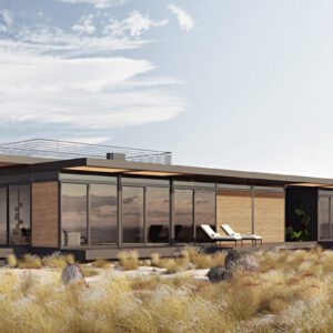 Exterior of 1-storey Modular Home with 3 bedrooms & 2 bathrooms 2,275 sqft project Ray Kappe LivingHome 2 on USPrefabs.com