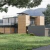 Exterior of 2-storey Modular Home with 5 bedrooms & 4 bathrooms 3,100 sqft project Ray Kappe LivingHome 1
