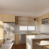 Interior of Prefab home with living room, kitchen, laundry, 3 bedrooms & 2 bathrooms 1288 sqft project LivingHome 6