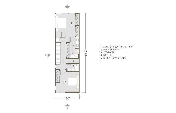 Home Plan of 3-story Modular Home with 3 bedrooms & 3 bathrooms 1,800 sqft project LivingHome 11 on USPrefabs.com
