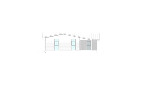 Exterior View of 1-story Modular Home with 3 bedrooms & 2 bathroom 1,550 sqft project LivingHome 5 on USPrefabs.com