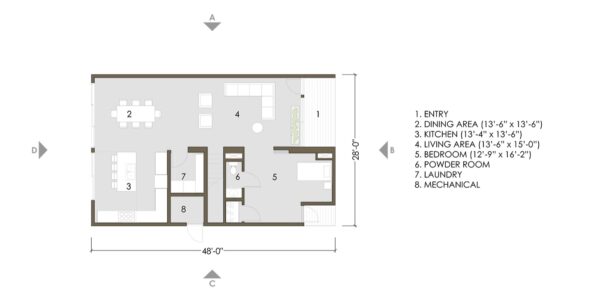 Home Plan of 2-story Modular Home with 4 bedrooms & 3 bathroom 2,230 sqft project LivingHome 7 on USPrefabs.com