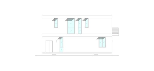 Exterior of 2-storey Modular Home with 2 bedrooms & 2 bathrooms 1,660 sqft project KieranTimberlake LivingHome 2 on USPrefabs.com