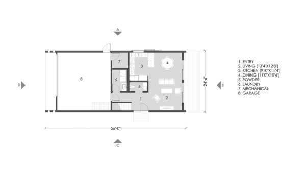 Home Plan of 2-story Modular Home with 3 bedrooms & 3 bathrooms 1,792 sqft project LivingHome 9 on USPrefabs.com