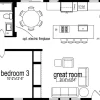 Floorplan of 1-story Home width 3 bedrooms 1580 sqft project Orchid 60A on USPrefabs.com